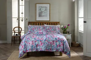 Misty Blue Printed Soft Cotton Duvet Set