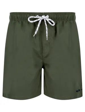 Namaste 2 Classic Swim Shorts in Dusty Olive - Tokyo Laundry