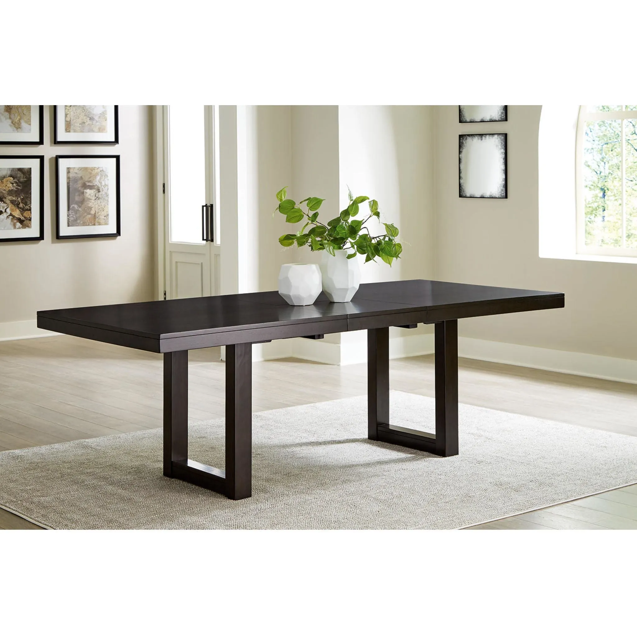 Neymorton Dining Extension Table - Dark Grayish Brown - (D618-35)