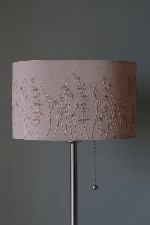 Okhai "Sierra" Hand-Embroidered Pure Cotton Beige Lampshade