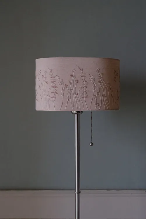 Okhai "Sierra" Hand-Embroidered Pure Cotton Beige Lampshade