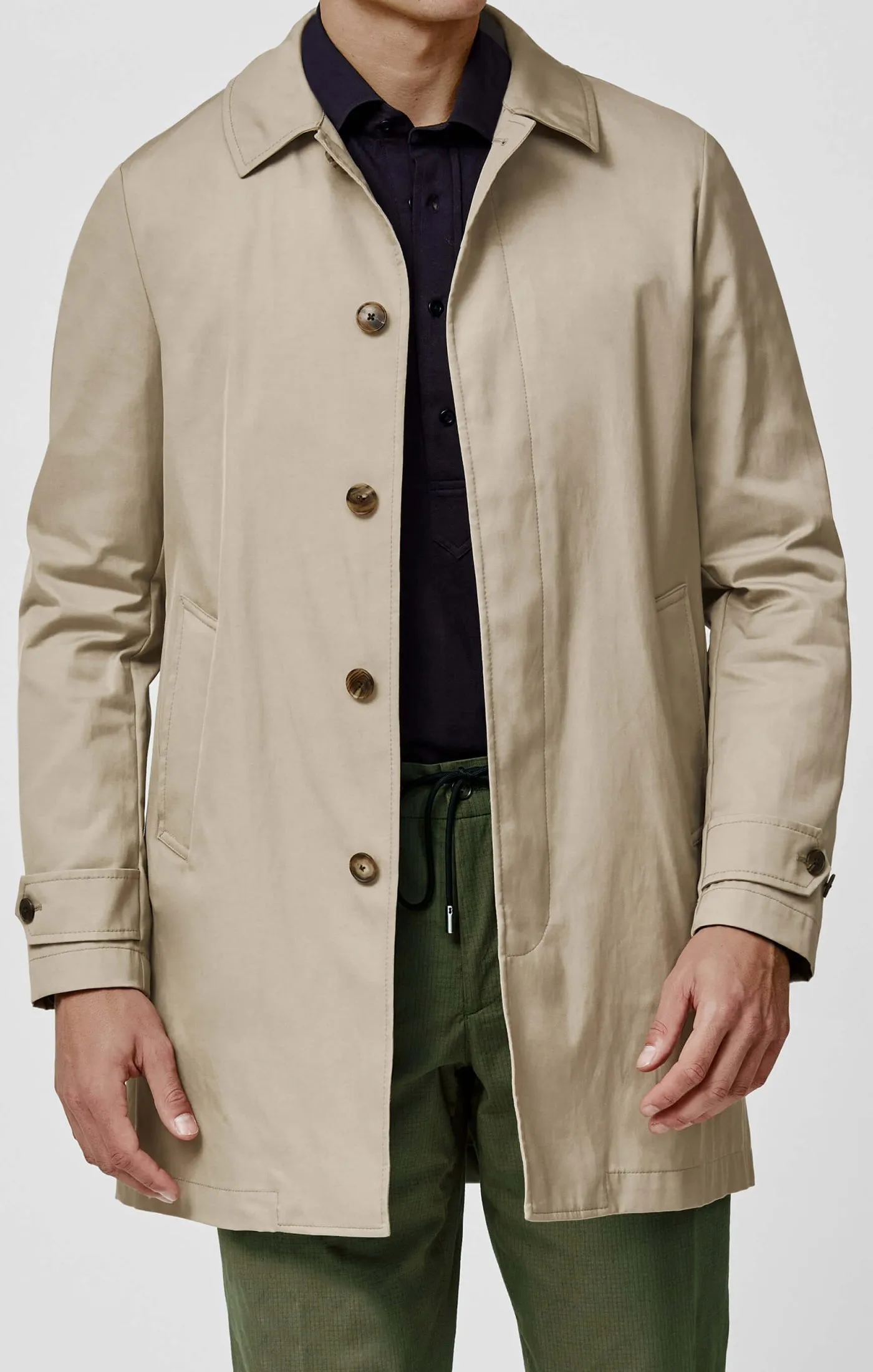 Olmetex Taupe Lightweight Bonded Water-Repellent Technical Windbreaker