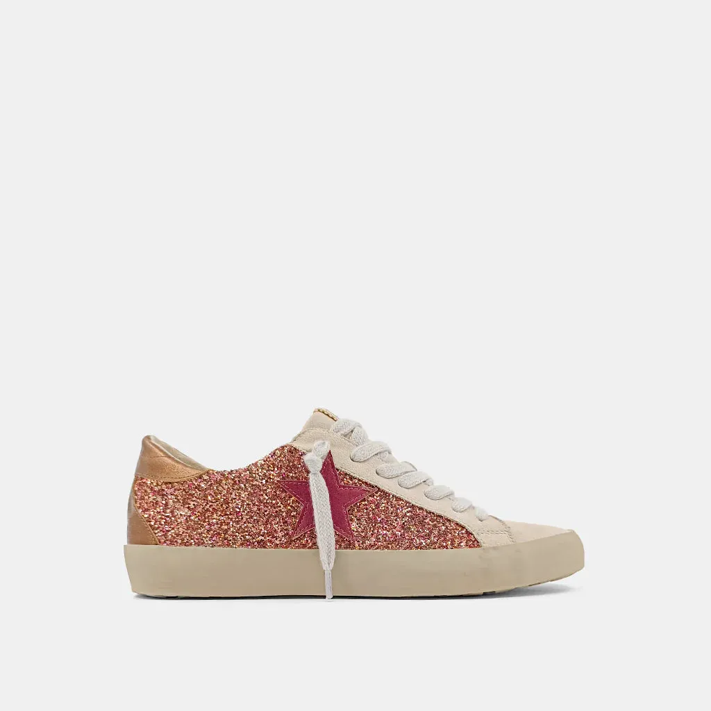 Paula Rose Gold Glitter Sneaker
