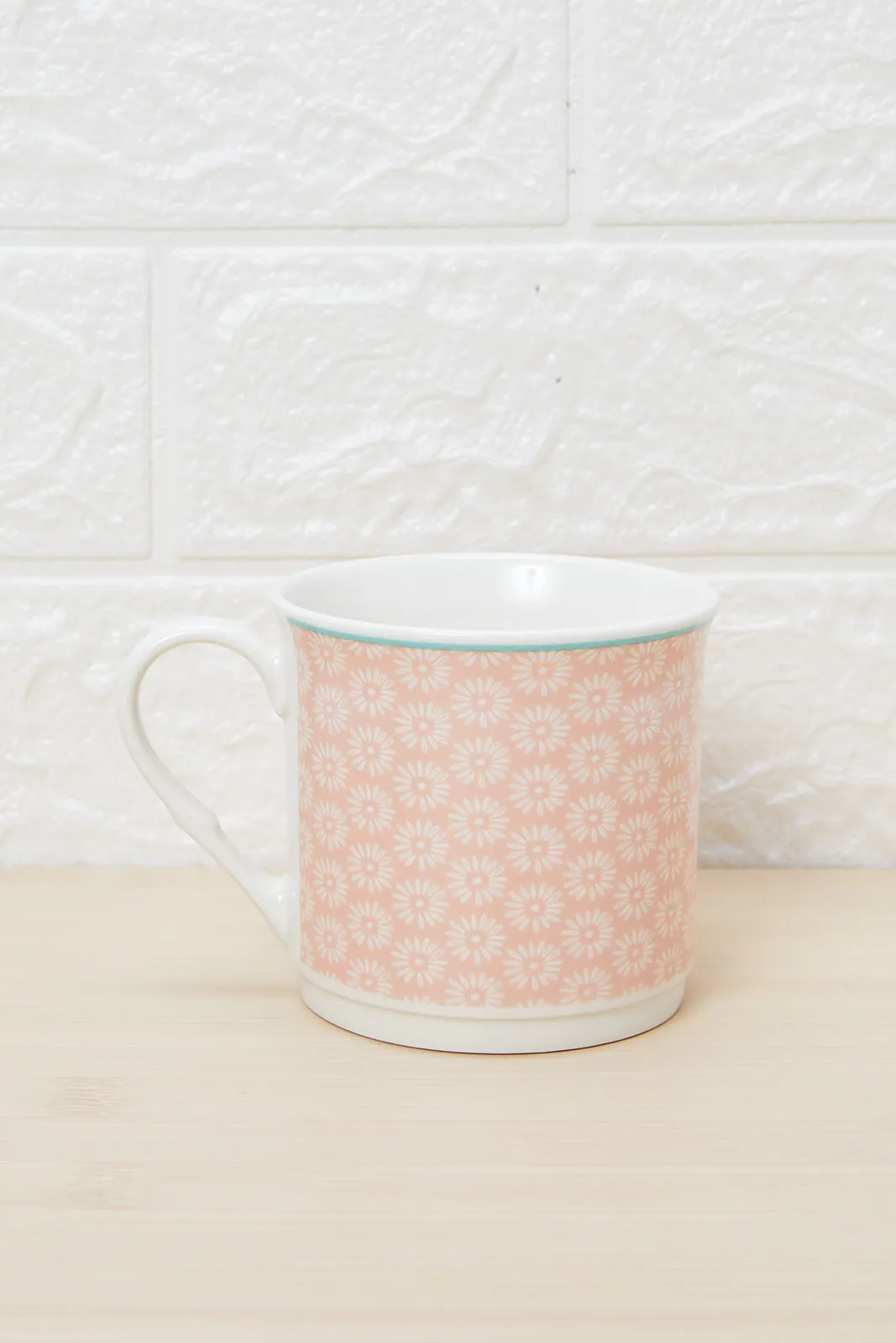 Pink Geometric Printed Mug