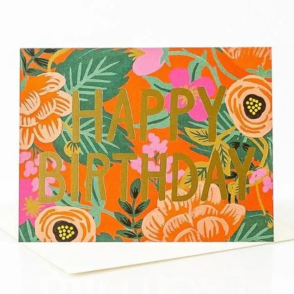 Poppy Happy Birthday Card