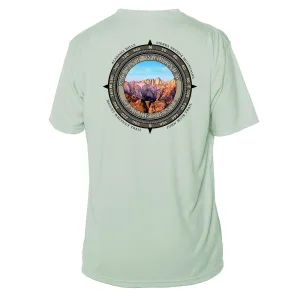 Retro Compass Mount Whitney Microfiber Short Sleeve T-Shirt