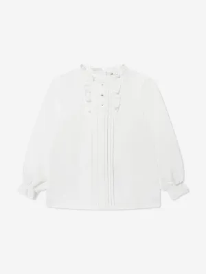 Sarah Louise Girls Blouse in Ivory