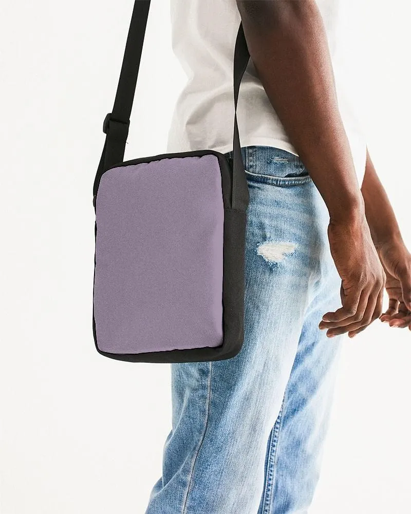 Shaded Pale Pastel Purple Gray Messenger Pouch | C15M30Y0K30