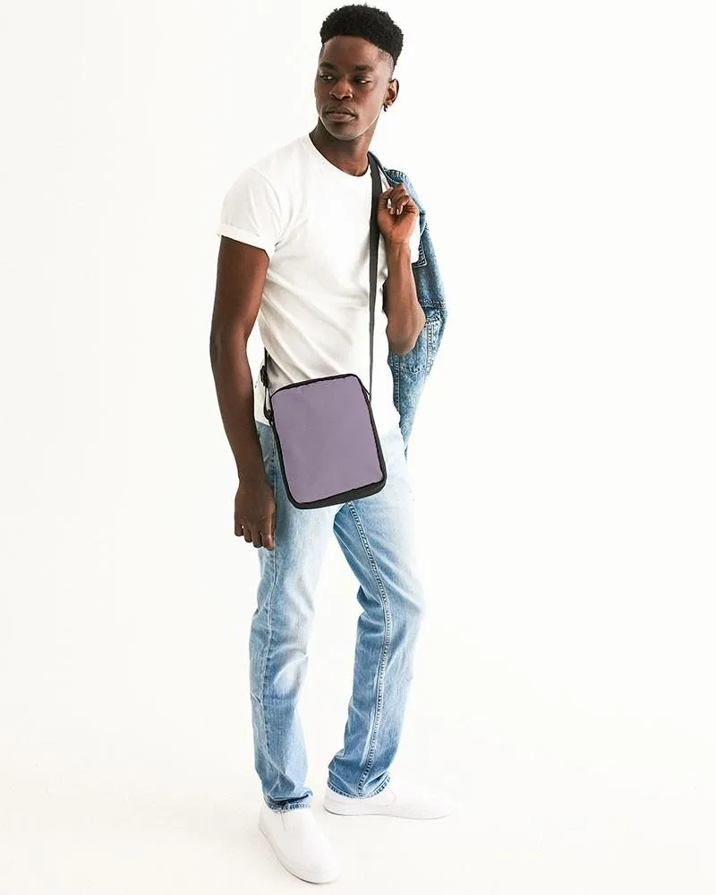 Shaded Pale Pastel Purple Gray Messenger Pouch | C15M30Y0K30