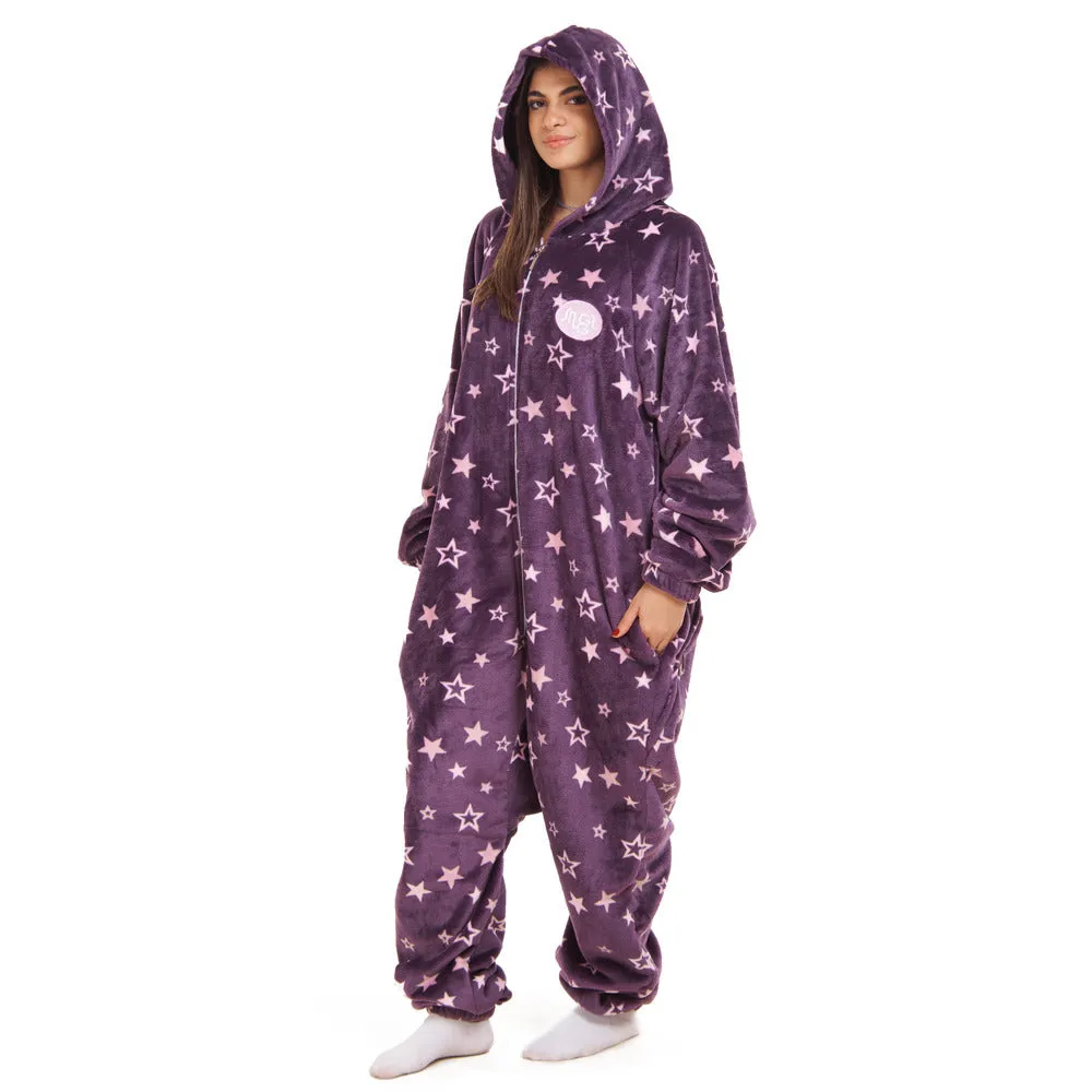 Snuggs Blanket Onesie Purple stars
