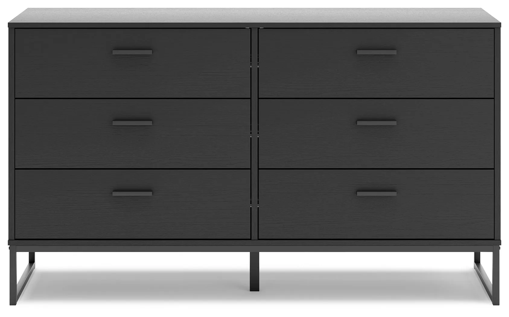 Socalle Full Panel Headboard with Dresser and 2 Nightstands in Black