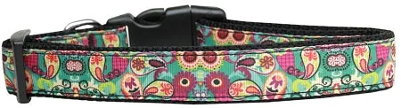 Turquoise Paisley Nylon Cat Collar