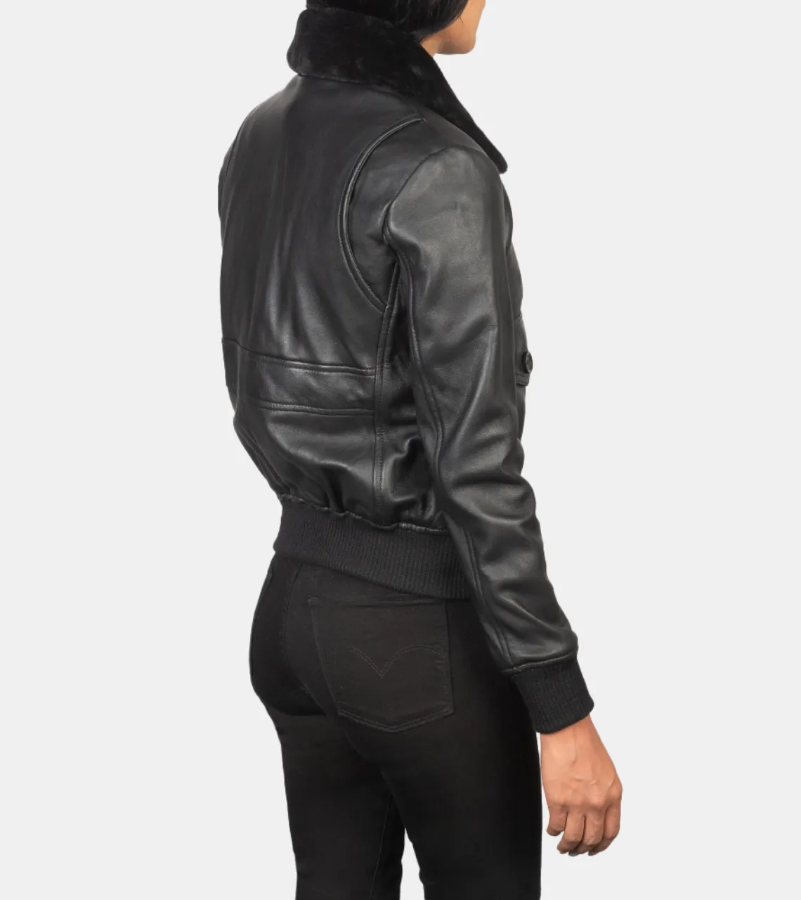 Winifred Women's Black Shearling Leather Jacket