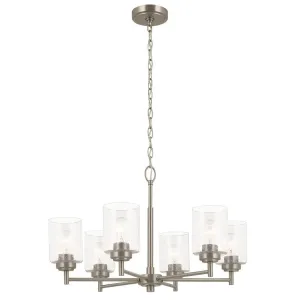 Winslow 26" 6-Light Chandelier, Brushed Nickel Finish