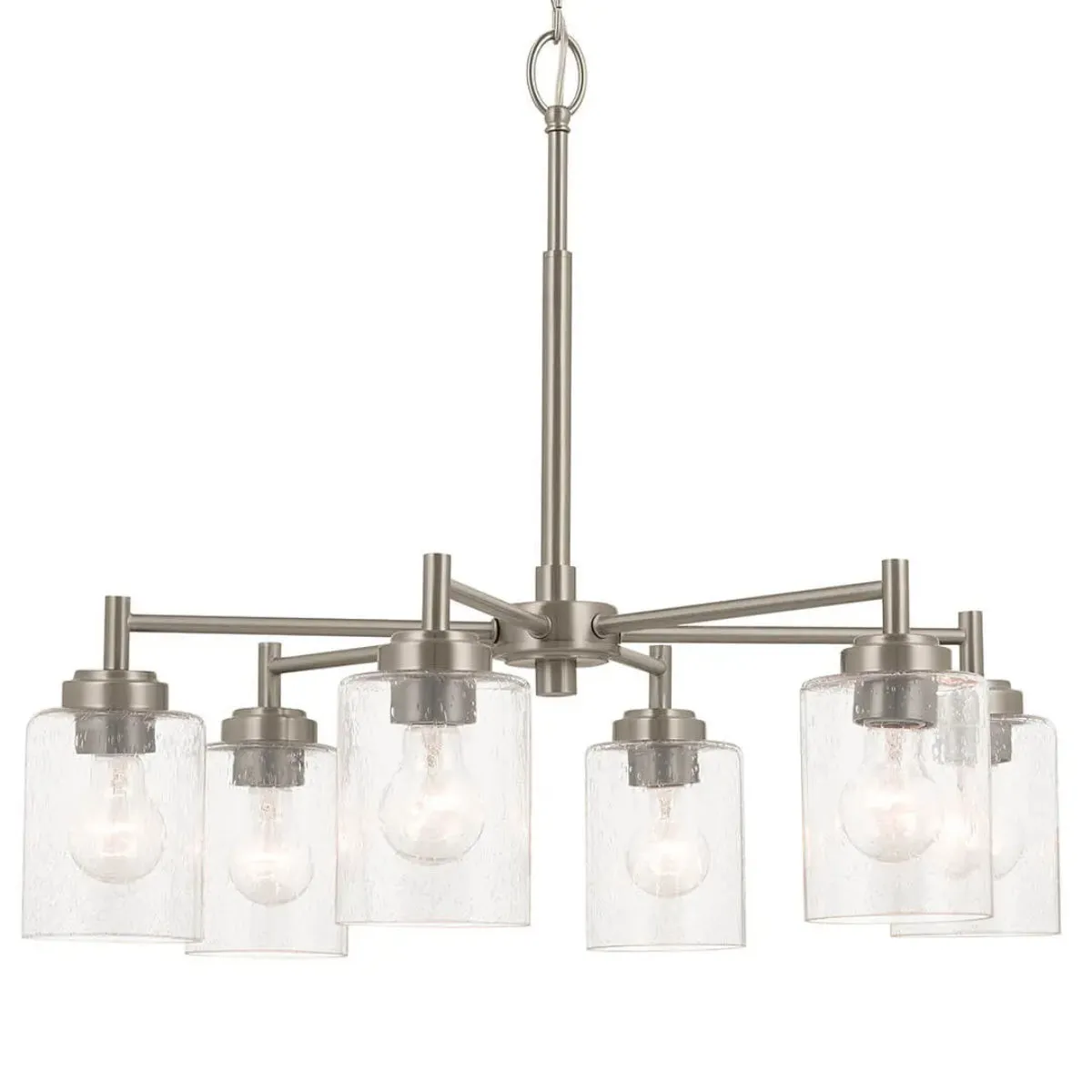 Winslow 26" 6-Light Chandelier, Brushed Nickel Finish