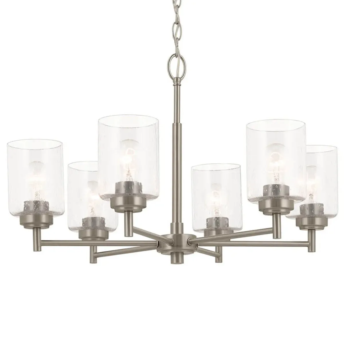 Winslow 26" 6-Light Chandelier, Brushed Nickel Finish