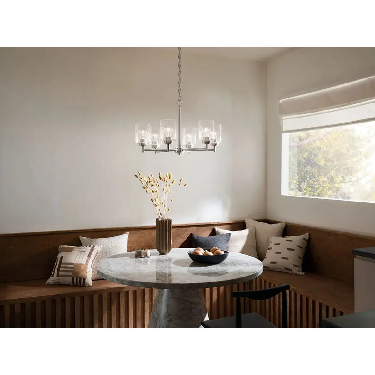 Winslow 26" 6-Light Chandelier, Brushed Nickel Finish