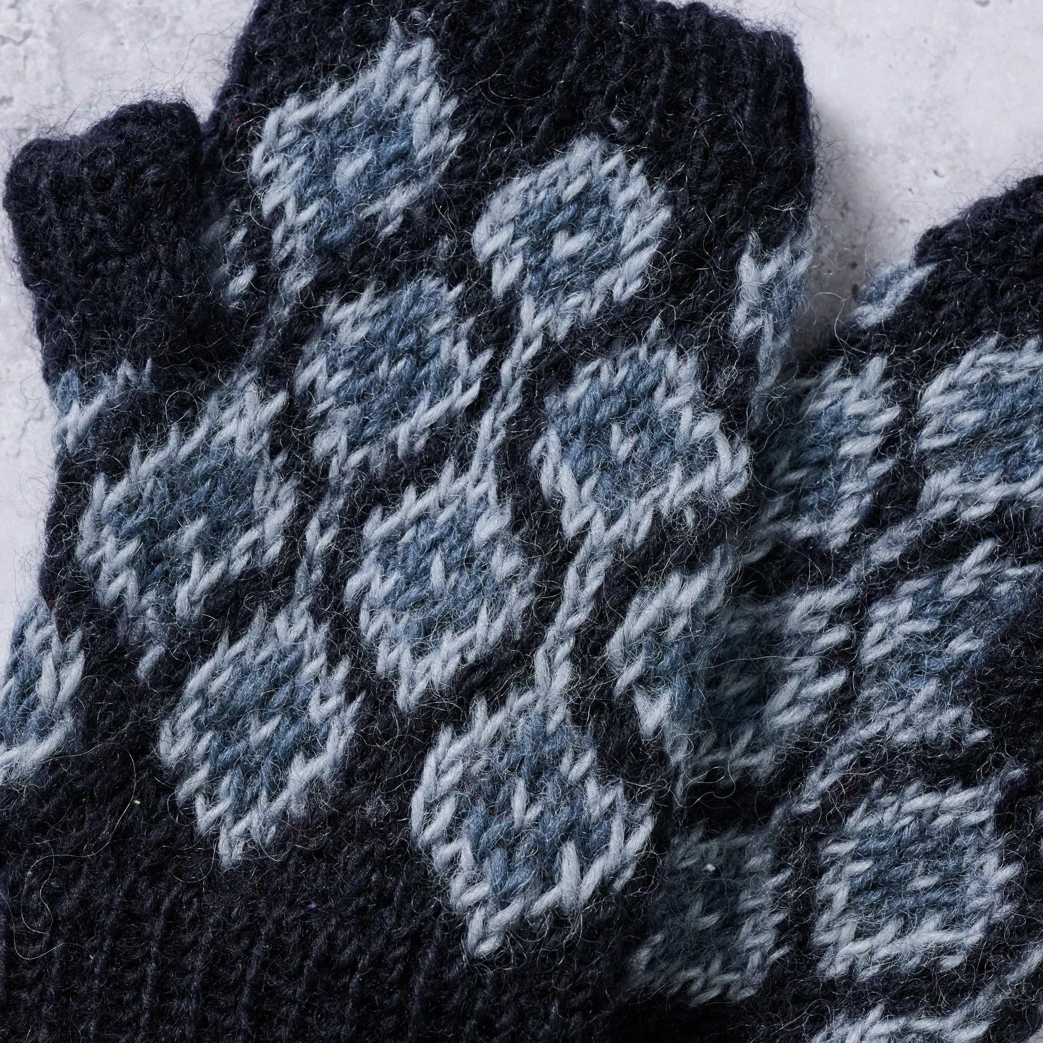 Winter Night Wool Wrist Warmers